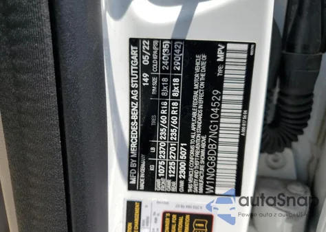 2022 Mercedes-Benz Glc 300 из США, поврежденный, VIN W1N0G8DB7NG104529